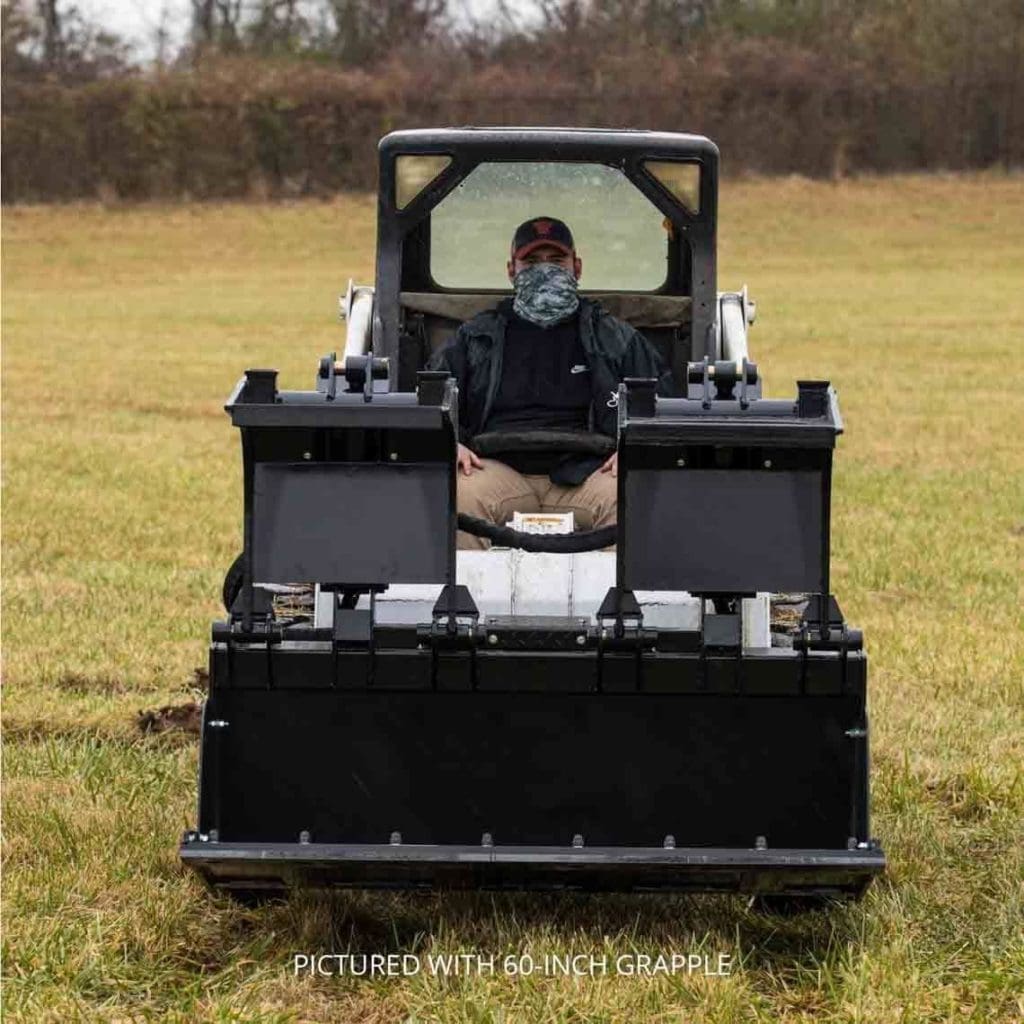 Titan Attachments Skid Steer 72â€ HD Demolition Grapple Bucket Attachment W/Hooks