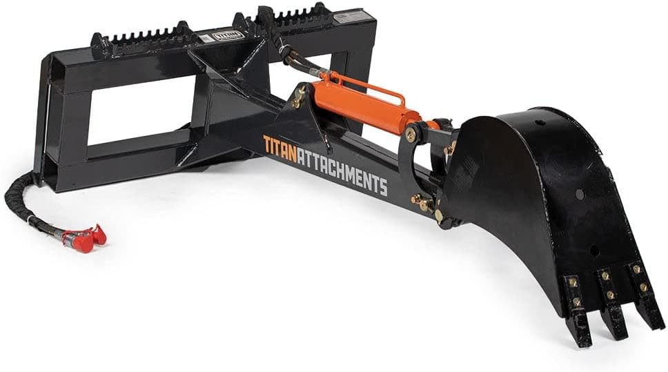 Titan Attachments Skid Steer Fronthoe 12 Bucket, Excavator Attachment Bobcat Loader