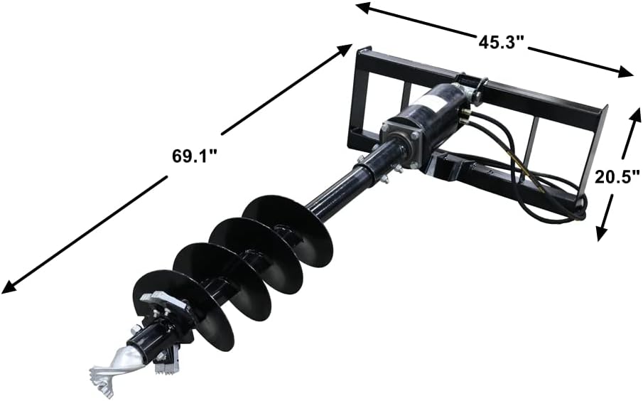 Landy Industries 18 Skid Steer Heavy Duty Auger Frame, Drive and Bit