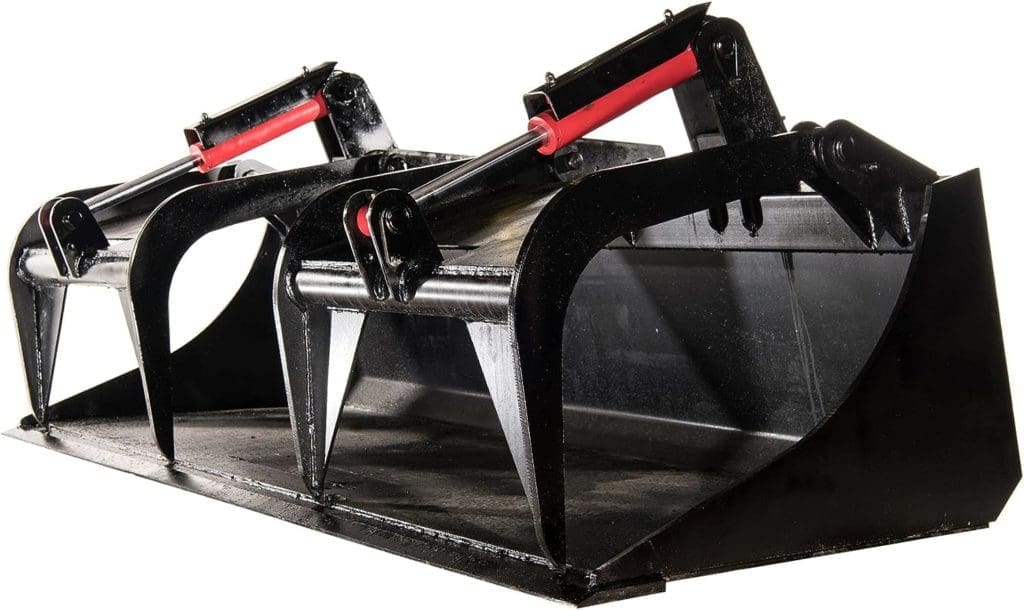 McLaren Industries 84 Inches Grapple Buckets Attachments Ideal for Demolition and Recycling | Heavy-Duty Skid Steer Grapples